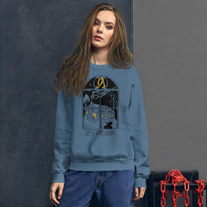 Let's Stay Inside Unisex Crewneck (black print)