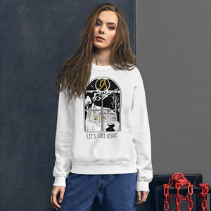Let's Stay Inside Unisex Crewneck (black print)
