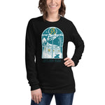 Load image into Gallery viewer, Let&#39;s Stay Inside Long Sleeve Tee (blue print)
