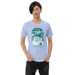 Load image into Gallery viewer, Let&#39;s Stay Inside Unisex T-Shirt (blue print)
