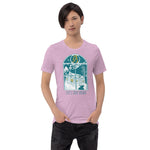 Load image into Gallery viewer, Let&#39;s Stay Inside Unisex T-Shirt (blue print)
