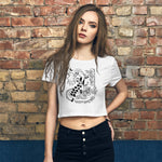 Load image into Gallery viewer, Ghost Crop Top (black print)
